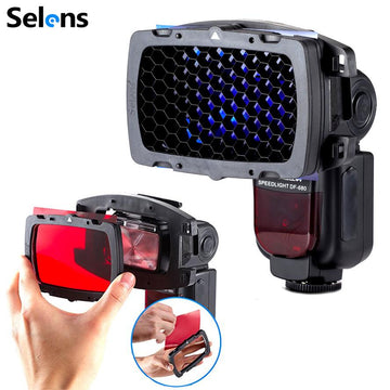 Selens Honeycomb Grid and Flash Color Gel Kit - Arahan Photo